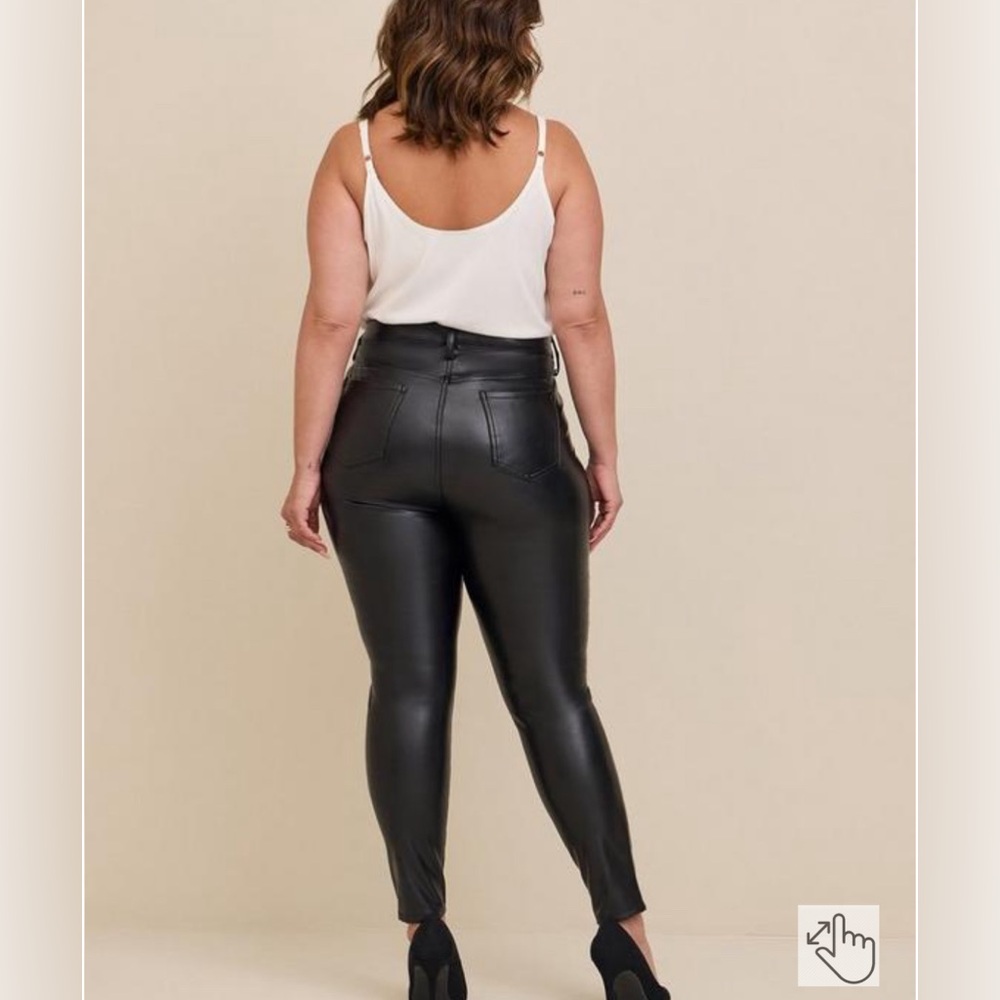 Sky High Skinny Faux Leather High-Rise Pant 24T - Picture 3 of 5